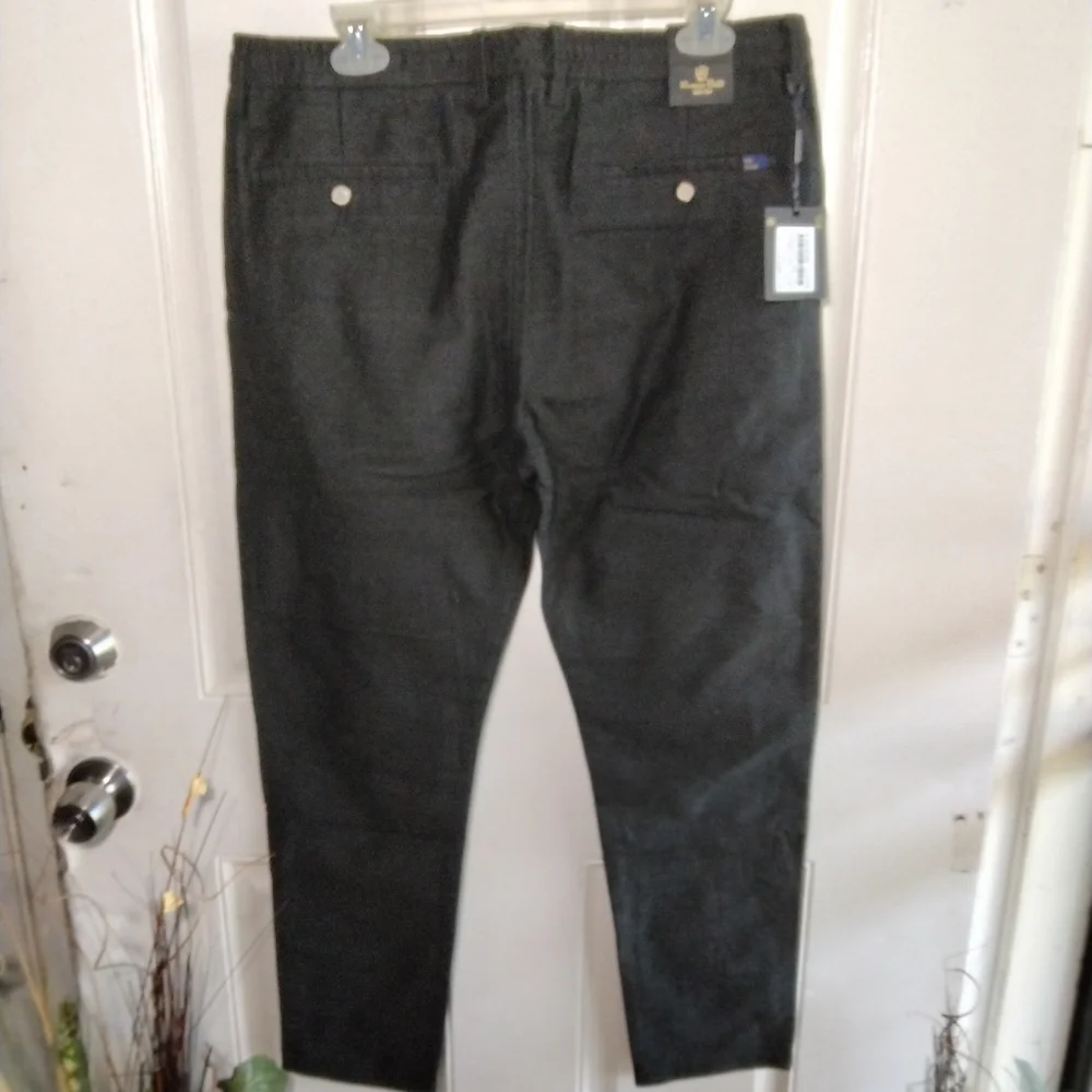 NWT Maximus Dutti 1982 Black Casual MD Sport 99%Cotton Slim Fit Pants Size 34